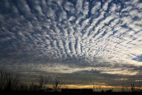 Imposing cloud texture at sunset Stock Photos