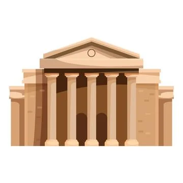 Imposing courthouse building with columns displaying architectural grandeur Ilustración de archivo