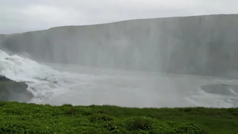 The imposing Gulfoss waterfall in Iceland Stock Footage 310790522