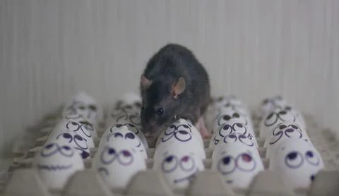 Imposing an idea on the masses. black concept. The mouse Stock Photos