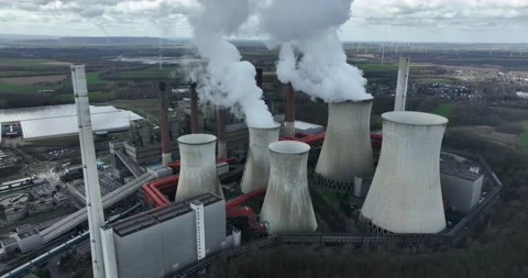 An imposing industrial landscape that powers a nation but takes a heavy toll on Stock-Footage 235902753