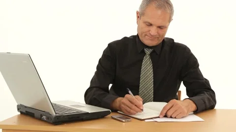 Imposing Man In The Office Video stock 52750561