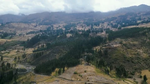 Imposing mountains full of nature in the middle of the Peruvian puna Stock Footage 289651469