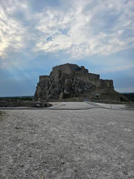 Imposing Ruins of Devin Castle Foto stock