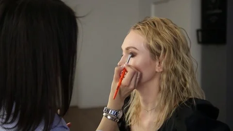 Imposition of eyeshadow Stock Footage 73831994