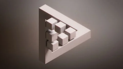 Impossible 3D Escher Illusion 库存影片 146185439