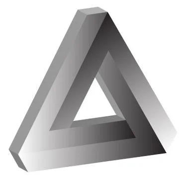 Impossible 3D Triangle Of Tribar Illustrazione stock