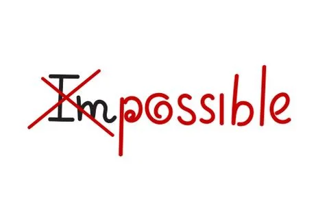 Impossible and possible Stock Illustration