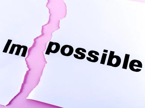 Impossible and possible Stock Photos