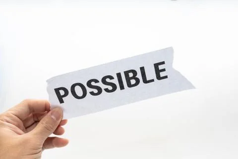 (Impossible) and scissors concept image Stock Photos