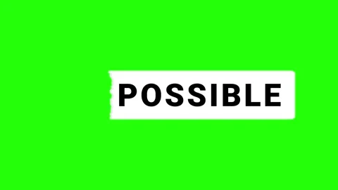 IMPOSSIBLE animated motivation concept text paper tearing from impossible t.. Stock Footage 346236351