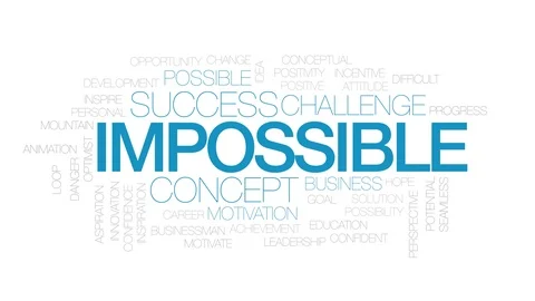 Impossible animated word cloud. Kinetic typography. Stock Footage 105017929