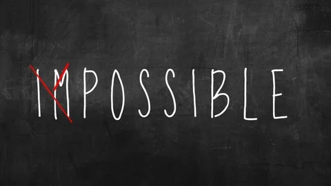 Impossible animation on blackboard 動画素材 89252109