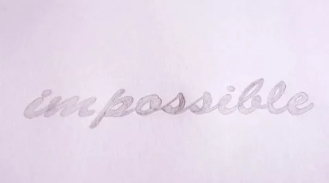 Impossible becomes possible. Hand erasing impossible Stock Footage 58886001