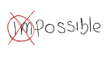 Impossible Becoming Possible Hand Drawn Doodle Scribble Animation Sketch Video stock 139836747