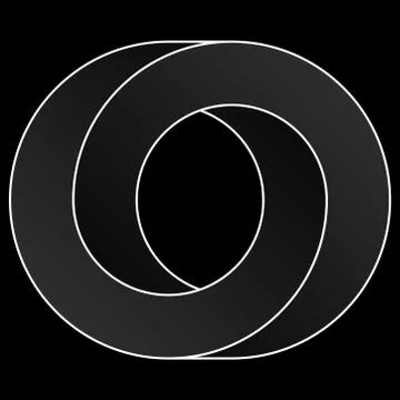 Impossible circle icon. Illustrazione stock