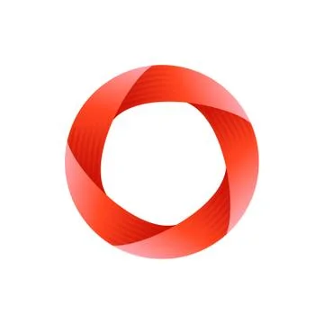 Impossible circle sign. Abstract logo design. Impossible object. Symbol for logo Stock Illustration