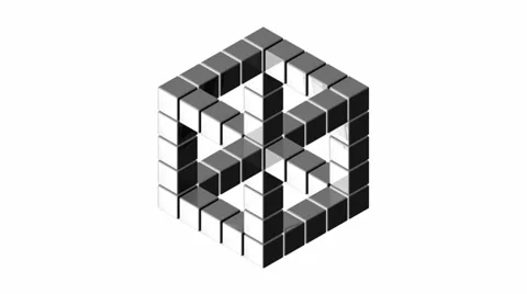 Impossible Cube Stock Footage 32969588