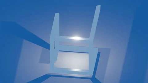 Impossible cube paradox, unreal geometric 3d body, metallic object moving on Video stock 162643922