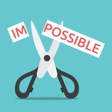 Impossible cut in two Stock Illustration