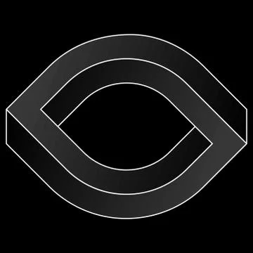 Impossible eye icon. Stock Illustration