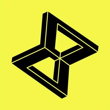 Impossible figure. Line design. Impossible shapes. Optical illusion objects Stock Illustration