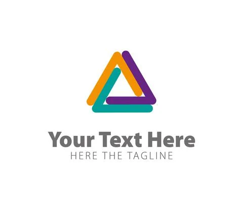 Impossible figure made of triangles. Ready logo Stock Illustration