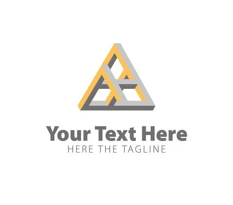 Impossible figure made of triangles. Ready logo Stock Illustration