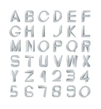 Impossible font set Stock Illustration