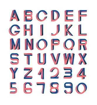 Impossible font set Stock Illustration