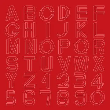 Impossible font set Stock Illustration