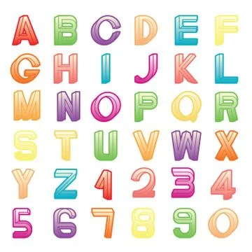 Impossible font set Stock Illustration