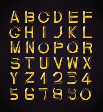 Impossible font set Illustrazione stock