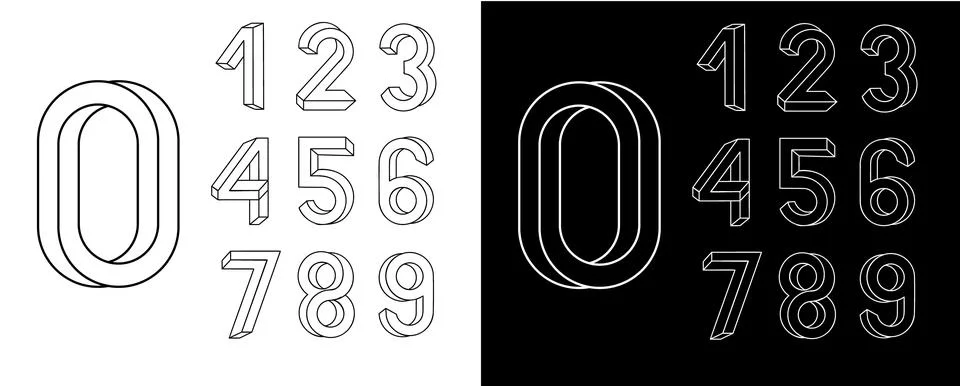 Impossible Geometry letters. Impossible shape font. Low poly 3d characters Stock Illustration