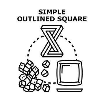 Impossible geometry shape with digital pixel elements Stock Illustration