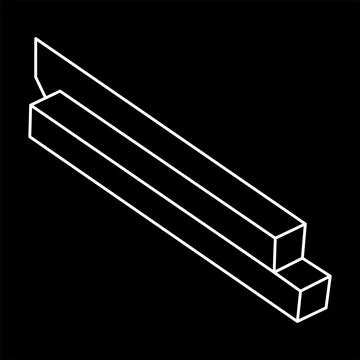 Impossible object. Escher style. Optical illusion shape. 3d illustration Stock Illustration