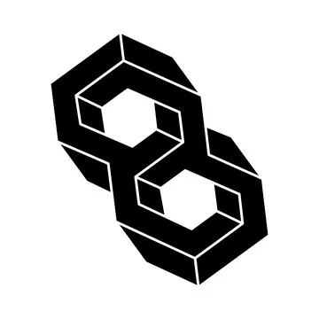 Impossible object. Optical art. Geometric shape. Optical illusion figure. Stock Illustration