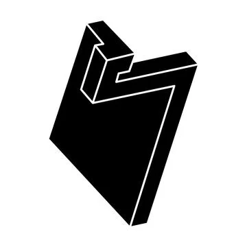 Impossible object. Optical art. Unreal geometric shape. Optical illusion figure Stock Illustration