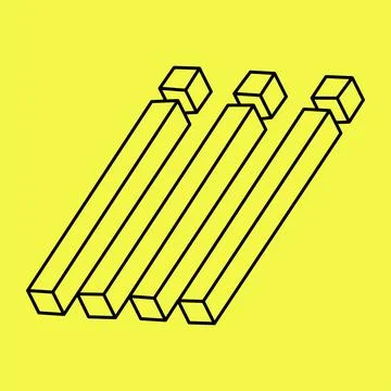 Impossible object. Optical illusion. 3d illustration. Stock Illustration