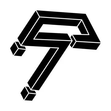Impossible object. Optical illusion. 3d illustration. Geometric figure. Optical 库存插图
