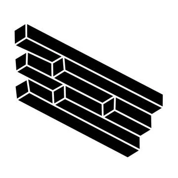 Impossible object. Optical illusion shape. 3d illustration. Geometric figure. Stock Illustration