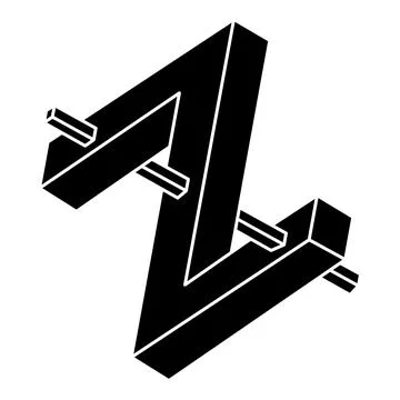 Impossible object. Optical illusion shape. 3d illustration vector. Geometric Stock Illustration