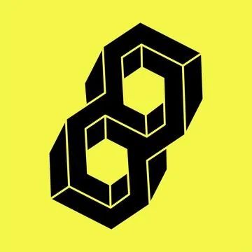 Impossible object. Optical illusion shapes. 3d illustration. Geometric figure. Stock Illustration