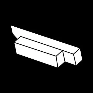 Impossible object. Optical illusion shapes. Escher paradox. 3d illustration Stock Illustration