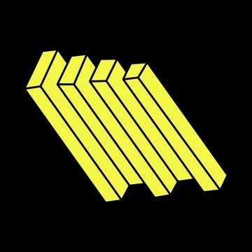 Impossible object. Optical illusion shapes. 3d illustration. Geometric figures Stock Illustration