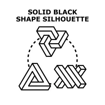 Impossible objects creating optical illusion design concept Stock Illustration