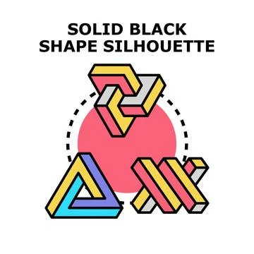 Impossible objects creating optical illusion design concept Stock Illustration
