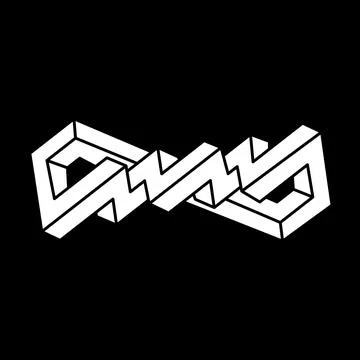 Impossible objects. Line geometric shapes. Escher paradox. Optical illusion Stock Illustration