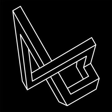 Impossible objects. Line geometric shapes. Optical illusion figures. Op art. イラスト素材