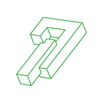 Impossible objects. Logo. Optical illusion figure. 3d illustration. Geometric Illustrazione stock